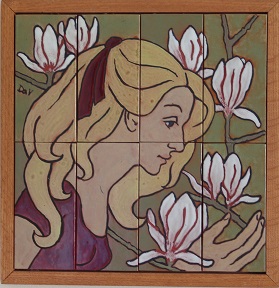 girl with flowers